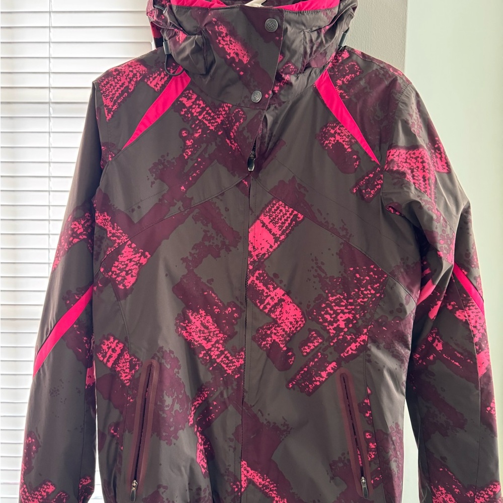 Columbia Pink and Brown Hooded Jacket
